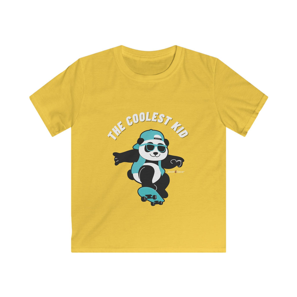The Coolest Kid Skateboarding Panda Kids T‑Shirt