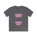 "Soooo Cute, Soooo Bad" Pink Eyes Graphic - Kids Tee