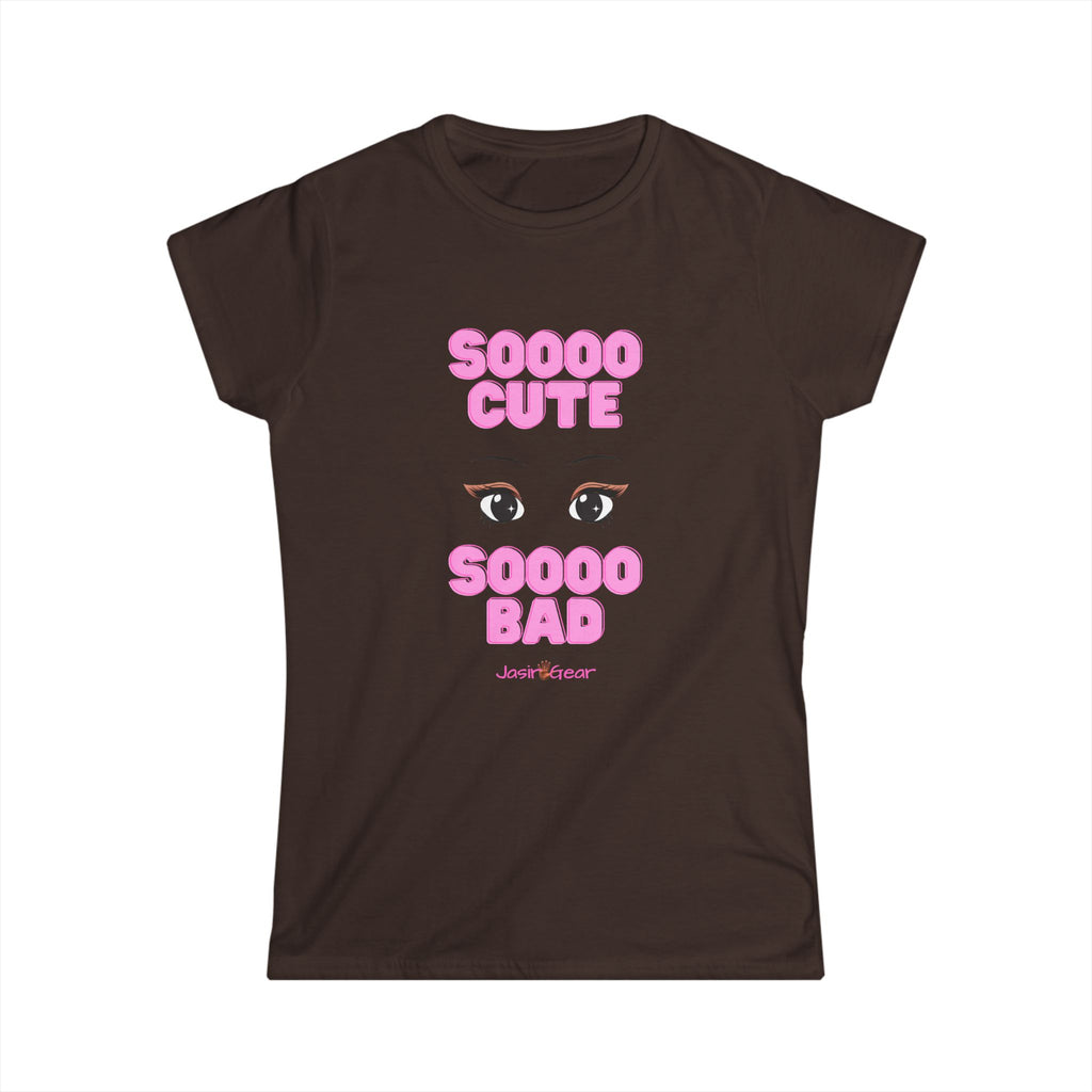 "Soooo Cute, Soooo Bad" Pink Eyes Graphic - Women's Tee